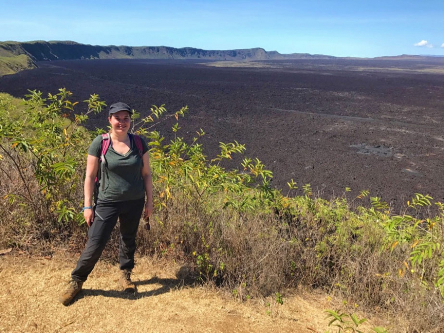 Anouk op de Galapagos